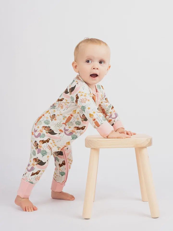 Mermaids Bamboo Convertible Baby Pajama