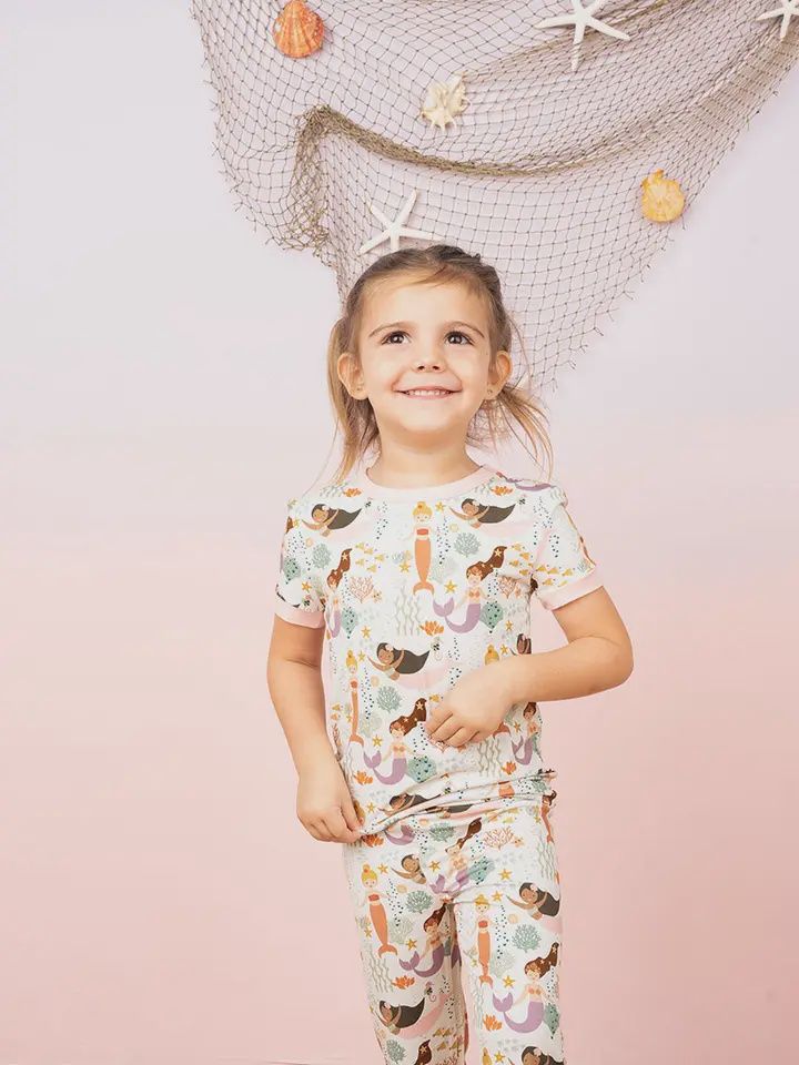 Mermaids Bamboo Kids PJ Toddler Sleep Set