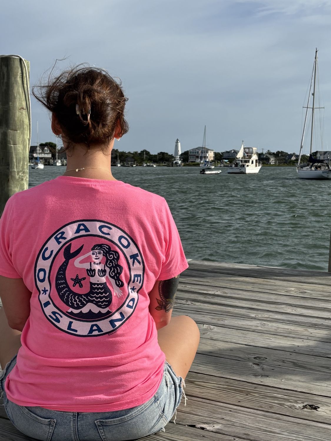 Circle Mermaid V-Neck Tee