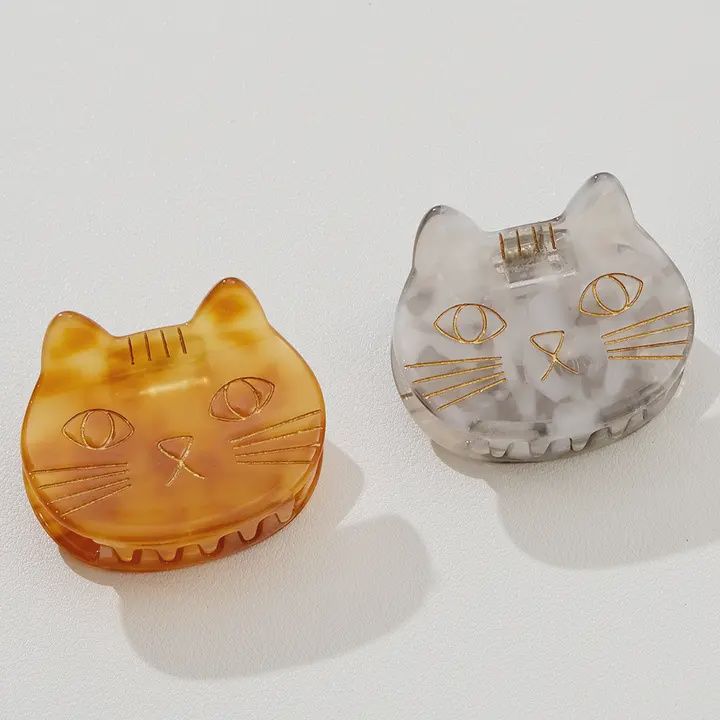 Kitty Cat | Small Cat Face Claw Clip