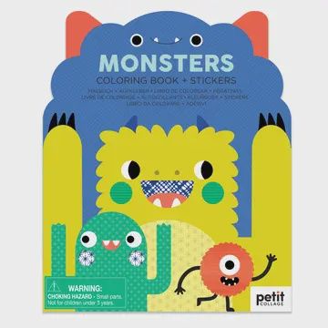 Coloring Book with Stickers: Monsters