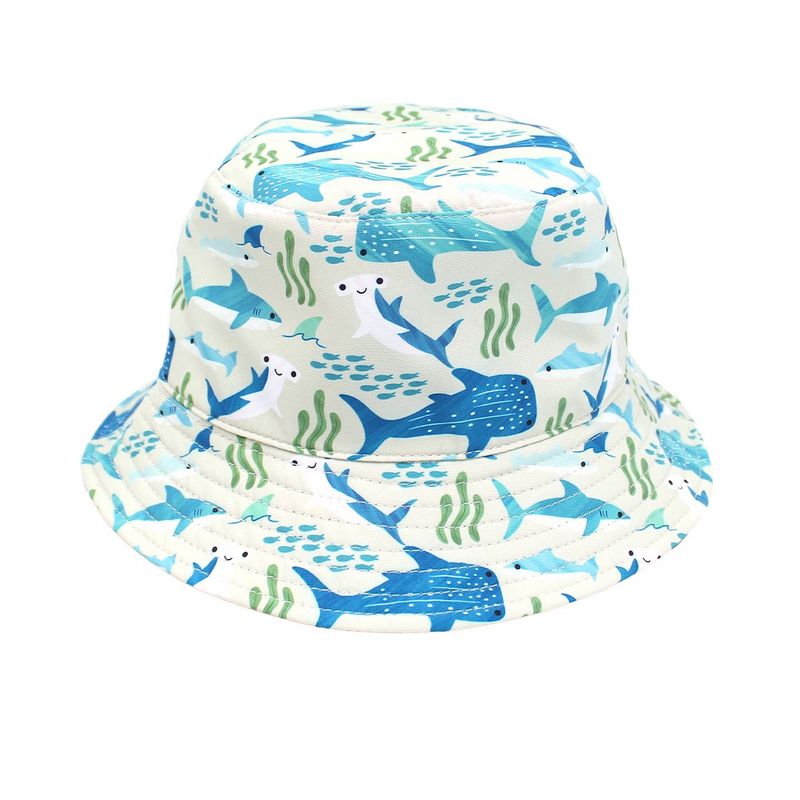 Shark Friends &amp; Ocean Blue Reversible Bucket Hat