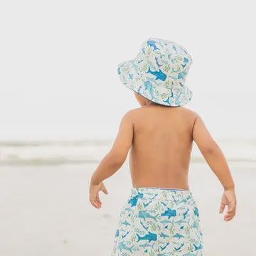 Shark Friends &amp; Ocean Blue Reversible Bucket Hat