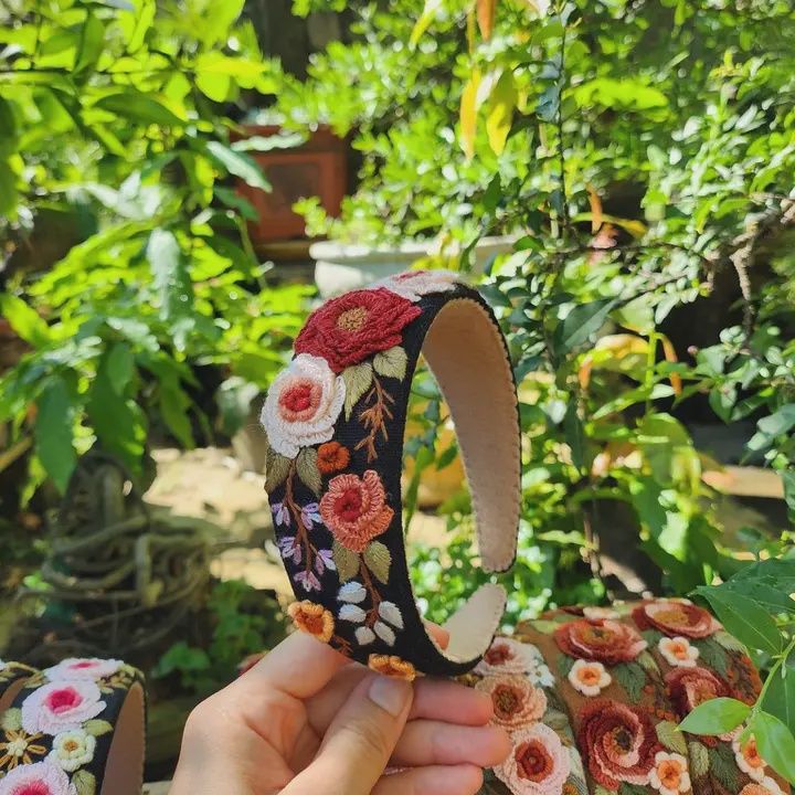 Floral Embroidered Headband, Lainey Collection