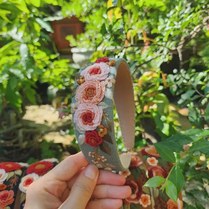 Floral Embroidered Headband, Lainey Collection