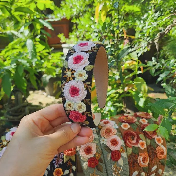 Floral Embroidered Headband, Lainey Collection