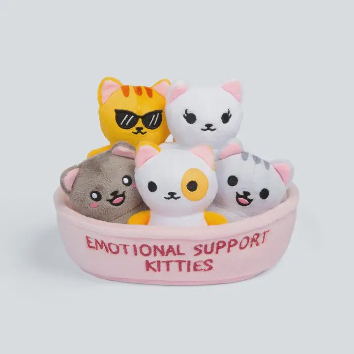 Emotional Support Kitties – Set of 5 Plush Cats