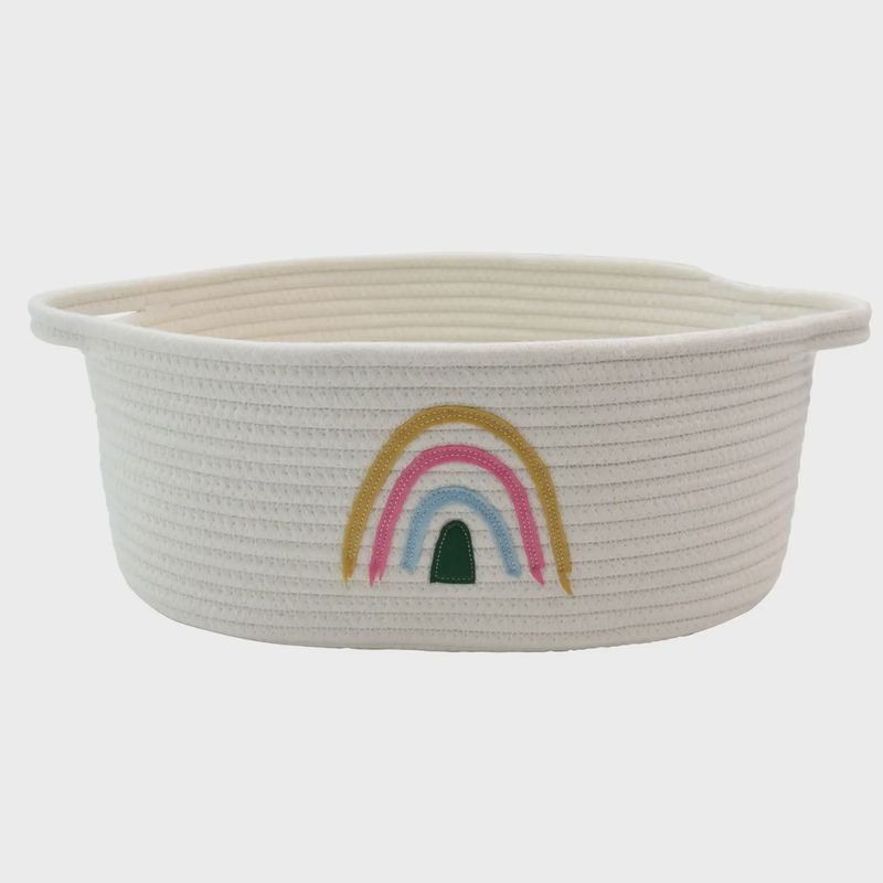 Rainbow Rope Gift Basket and Toy Storage
