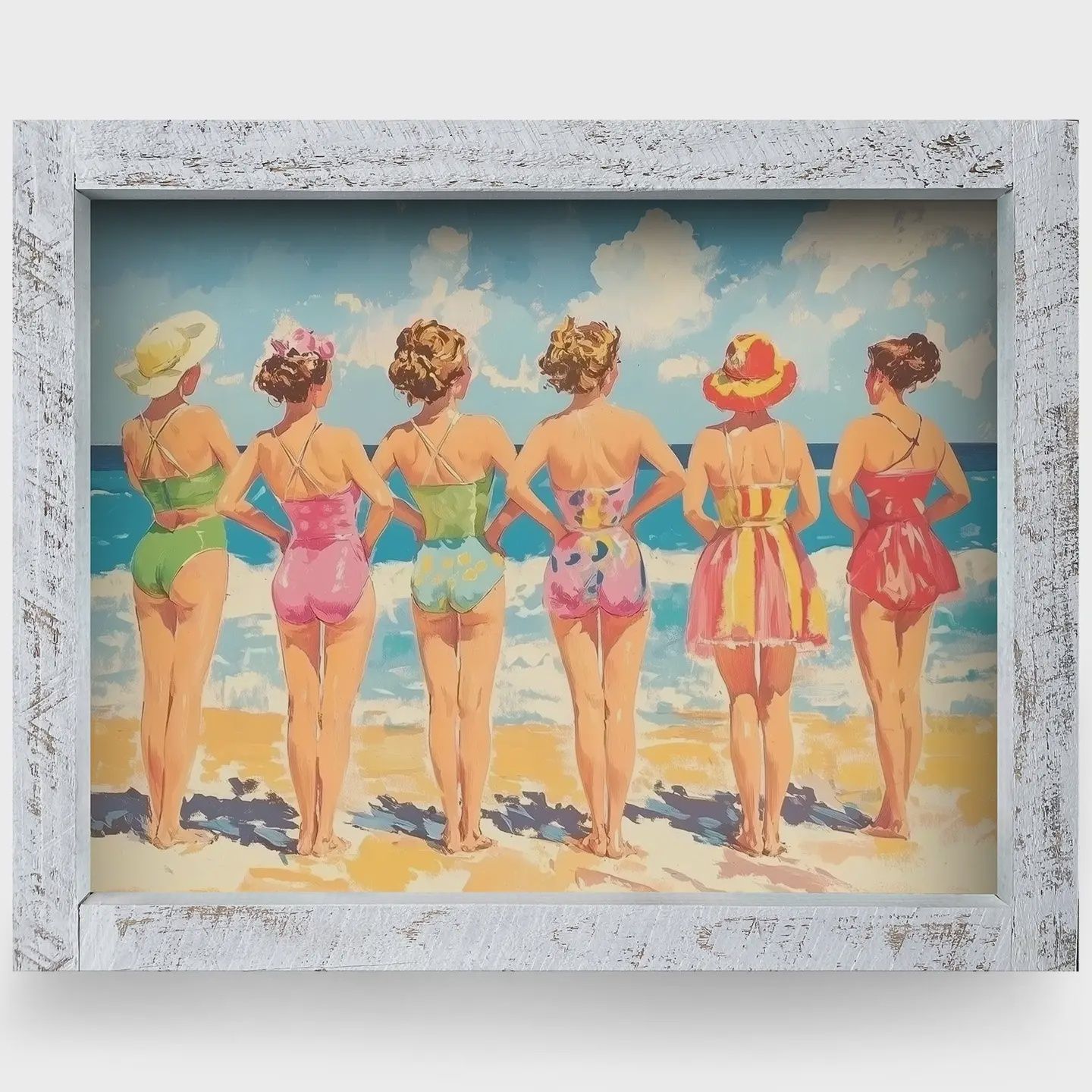 Vintage Seaside Chic | Real Wood Framed Print | 8&quot;x12&quot;