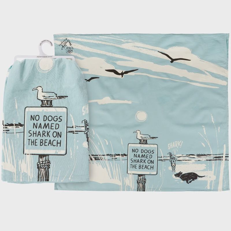 No Dogs Named Shark Kitchen Towel