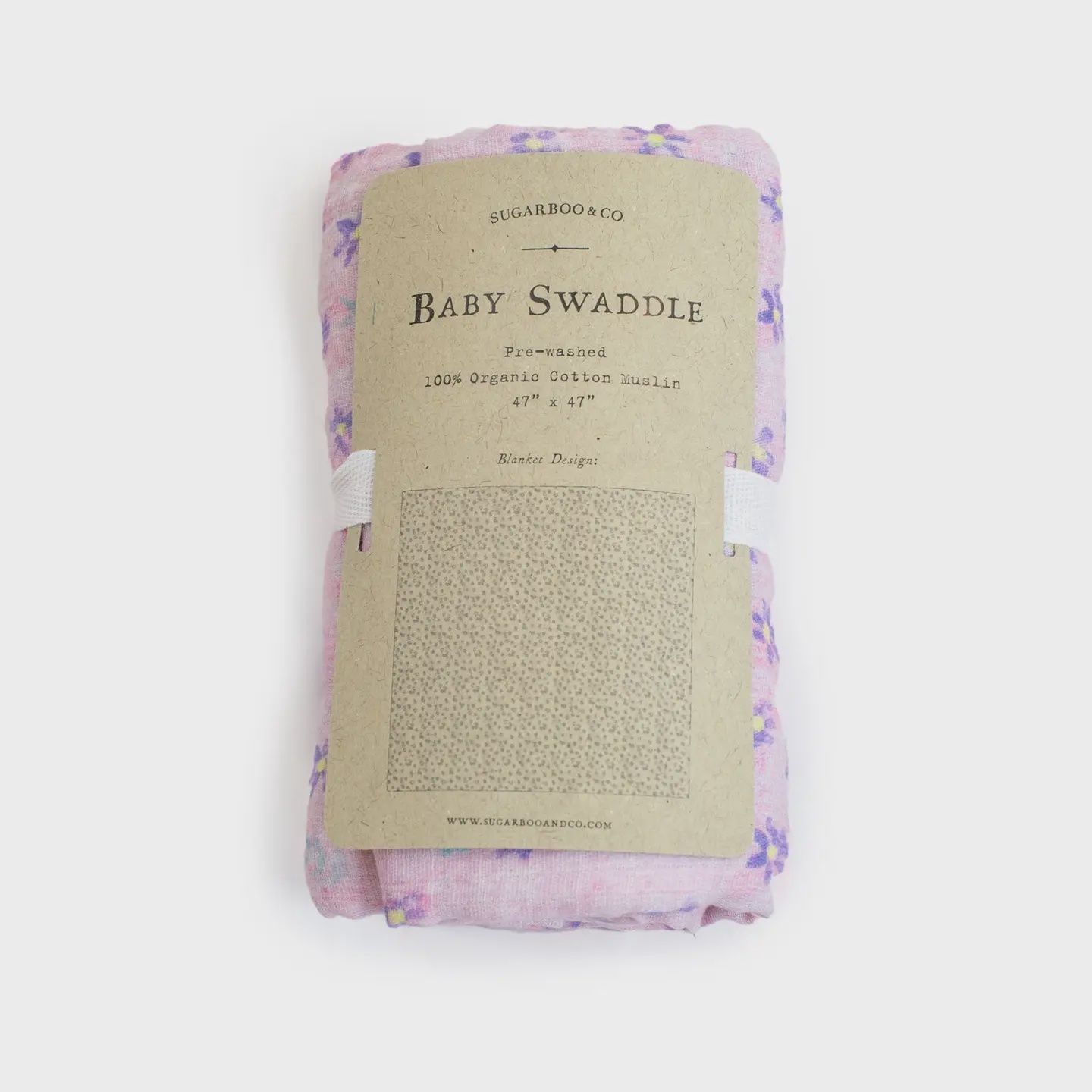 Pink Floral Swaddle Blanket