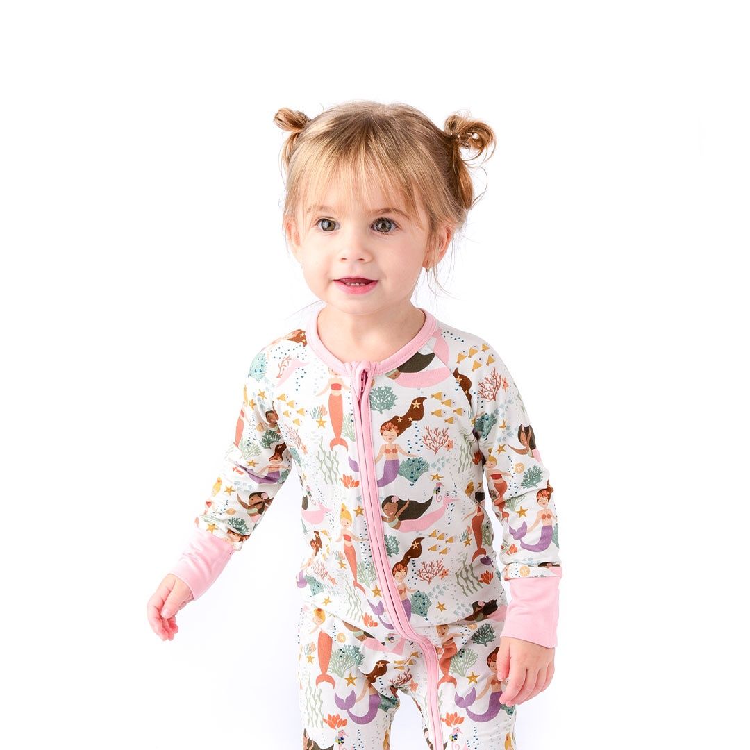 Mermaids Bamboo Convertible Baby Pajama