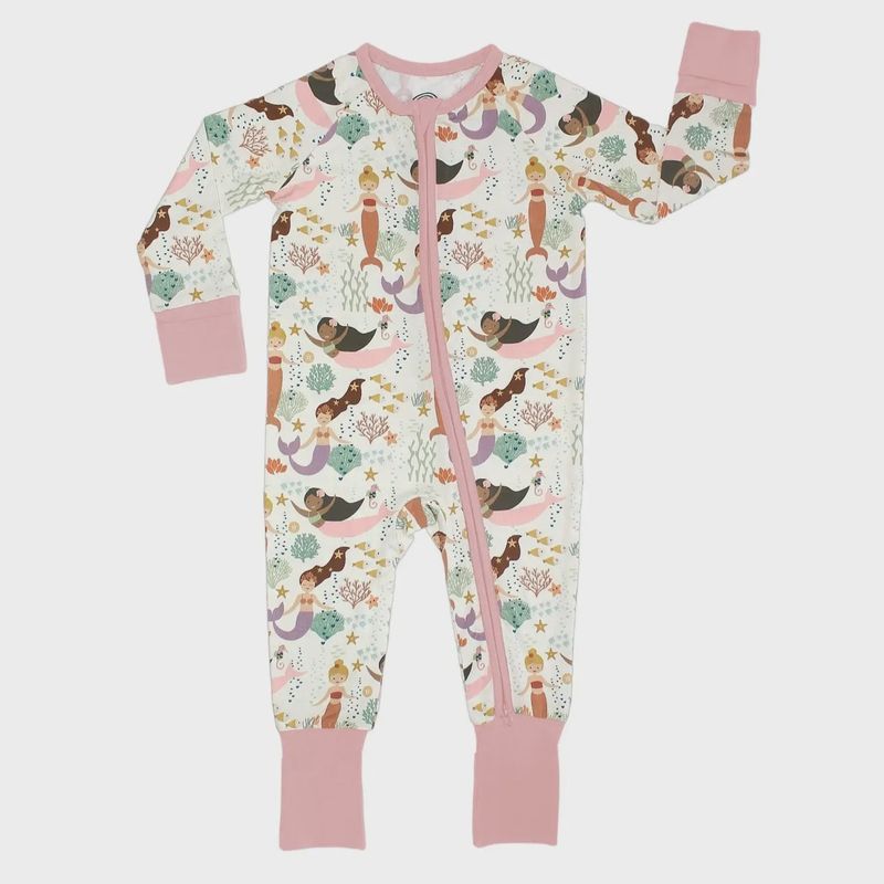 Mermaids Bamboo Convertible Baby Pajama
