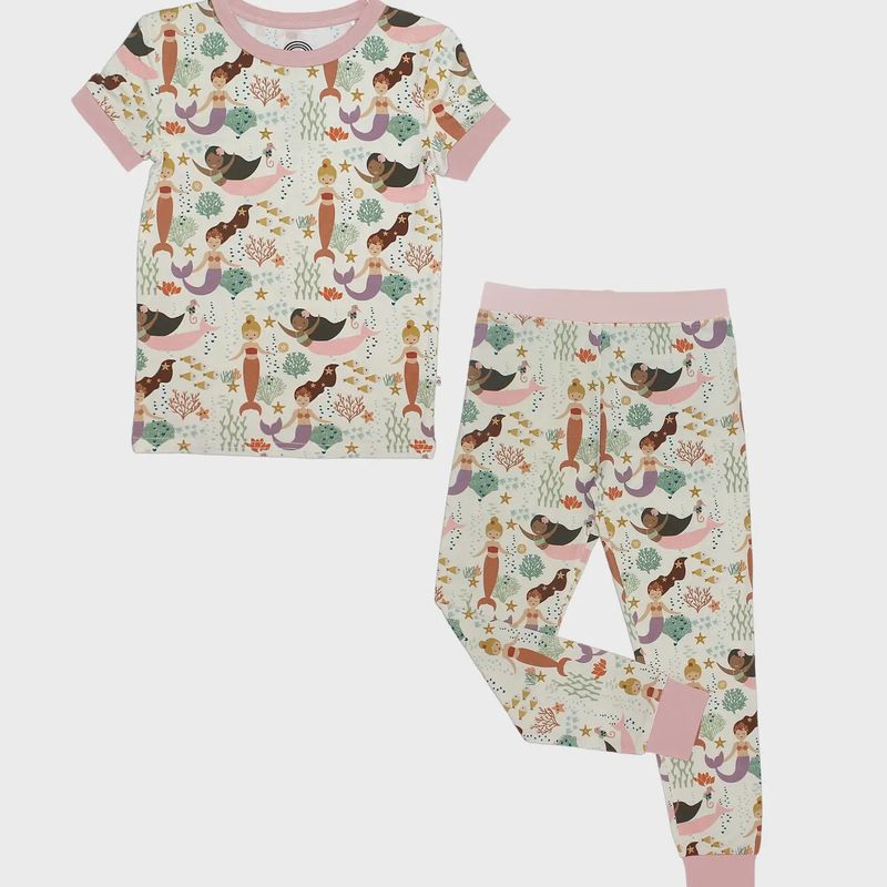 Mermaids Bamboo Kids PJ Toddler Sleep Set