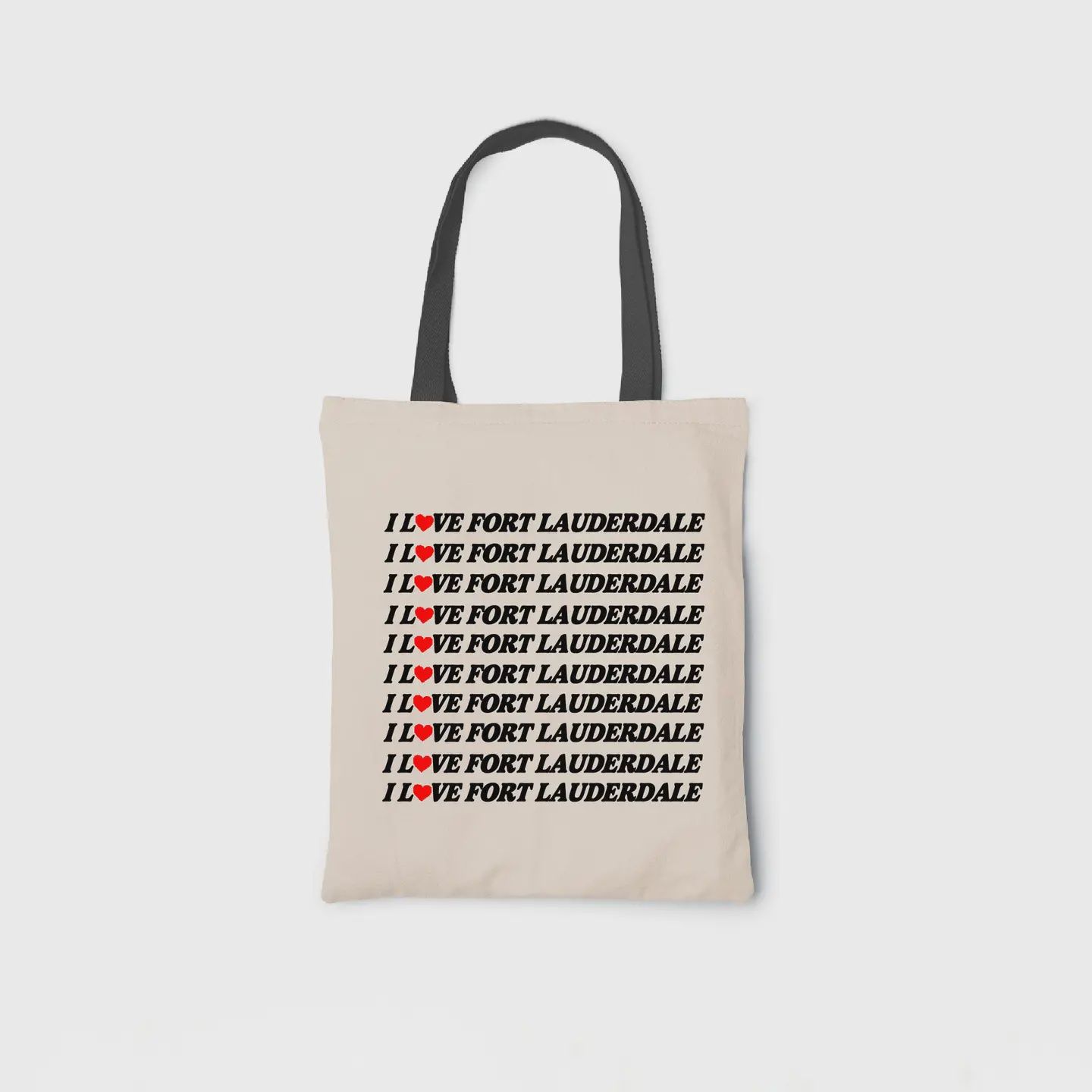 I Love Ocracoke Canvas Tote Bag, Color: Black