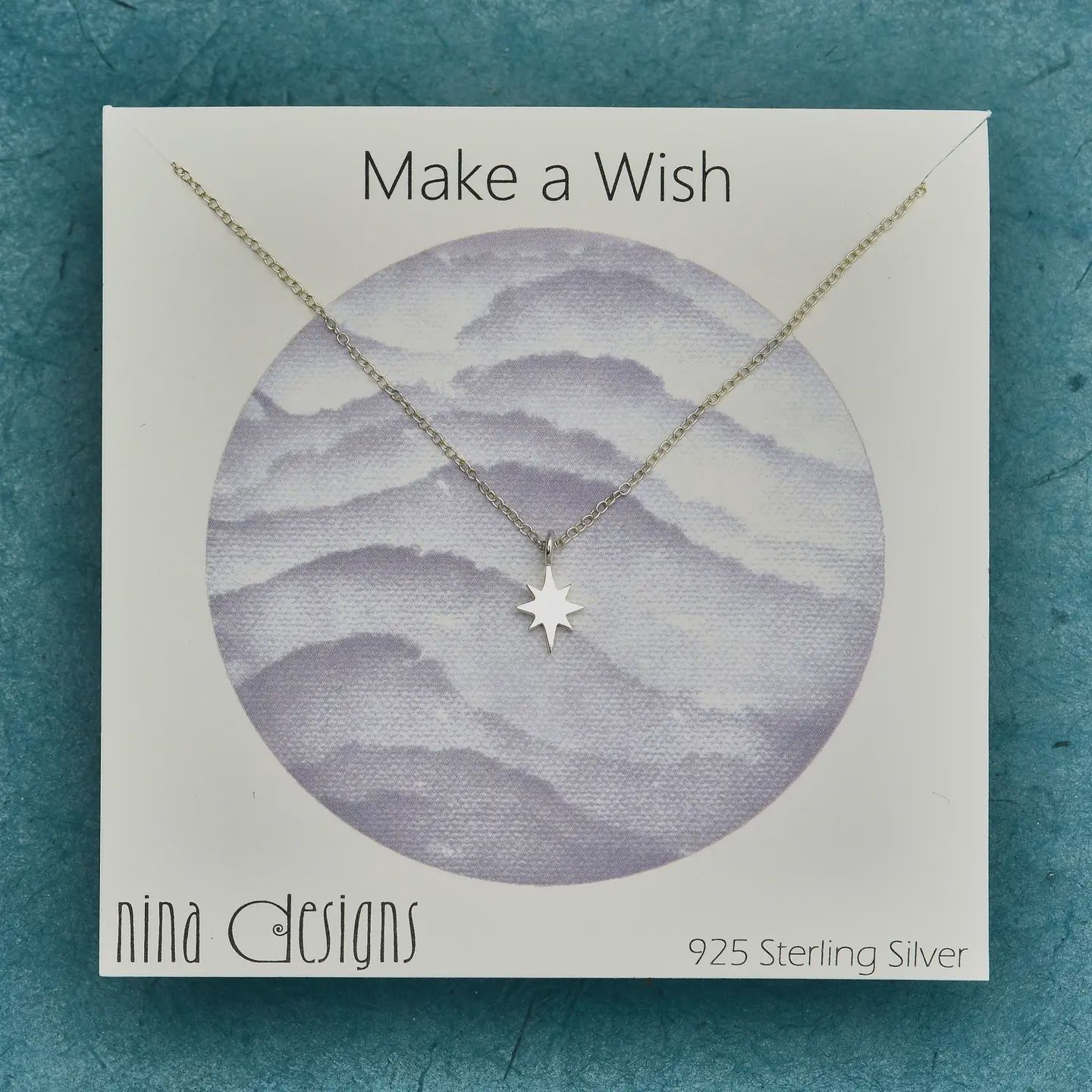 Sterling Silver North Star Necklace 18 Inch