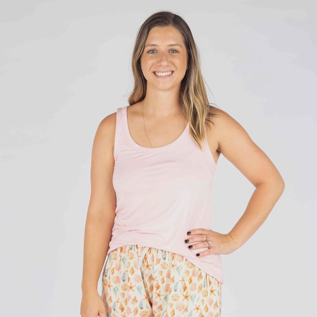 Sandy Seashells Womens Bamboo Pajama Shorts