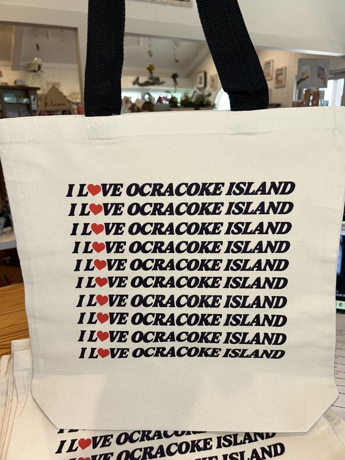 I Love Ocracoke Canvas Tote Bag