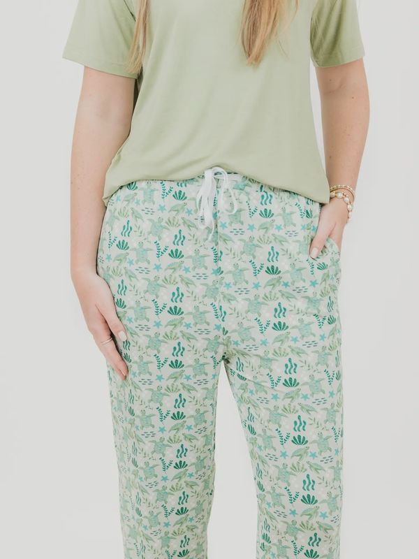 Save the Sea Turtles Bamboo Relaxed Lounge Pajama Pants