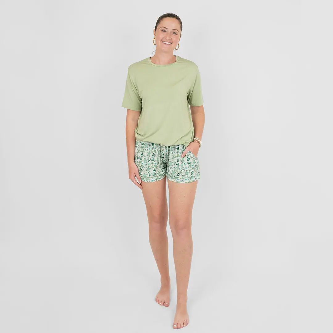 Save the Sea Turtles Womens Bamboo Pajama Shorts