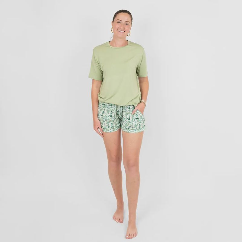 Save the Sea Turtles Womens Bamboo Pajama Shorts