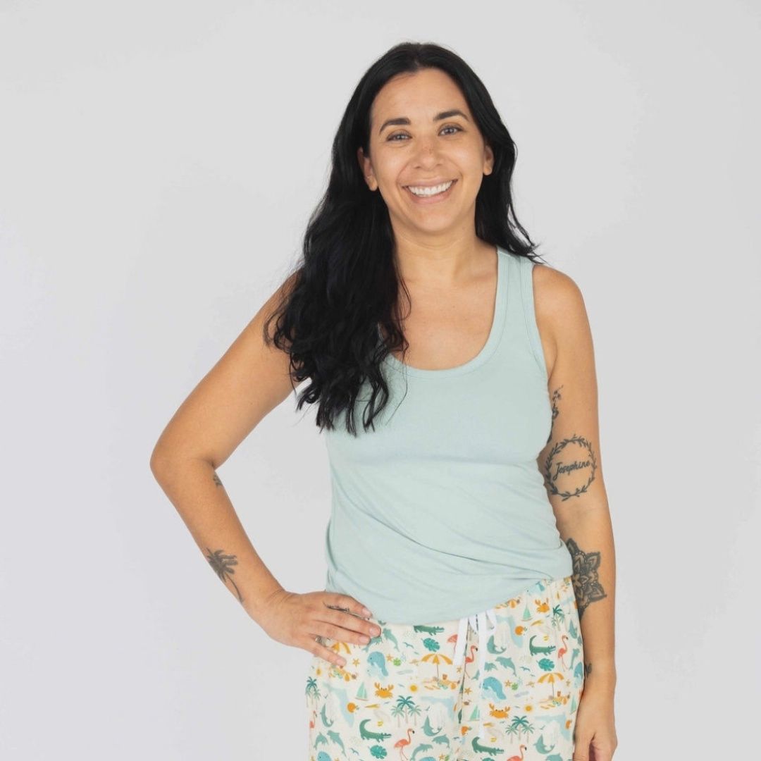 Blue Surf Adult Women&#39;s Bamboo Pajama Sleep Tank