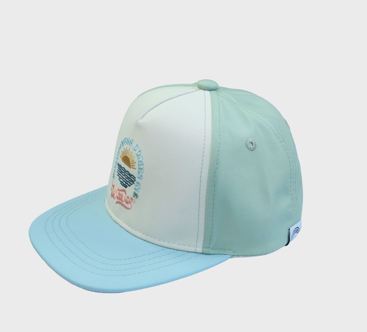 Happiness Comes in Waves Coastal Snapback Hat