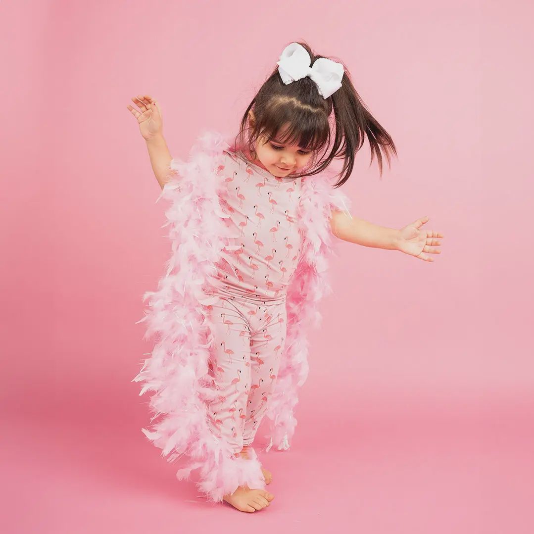 Fancy Flamingos Short Sleeve PJ Set