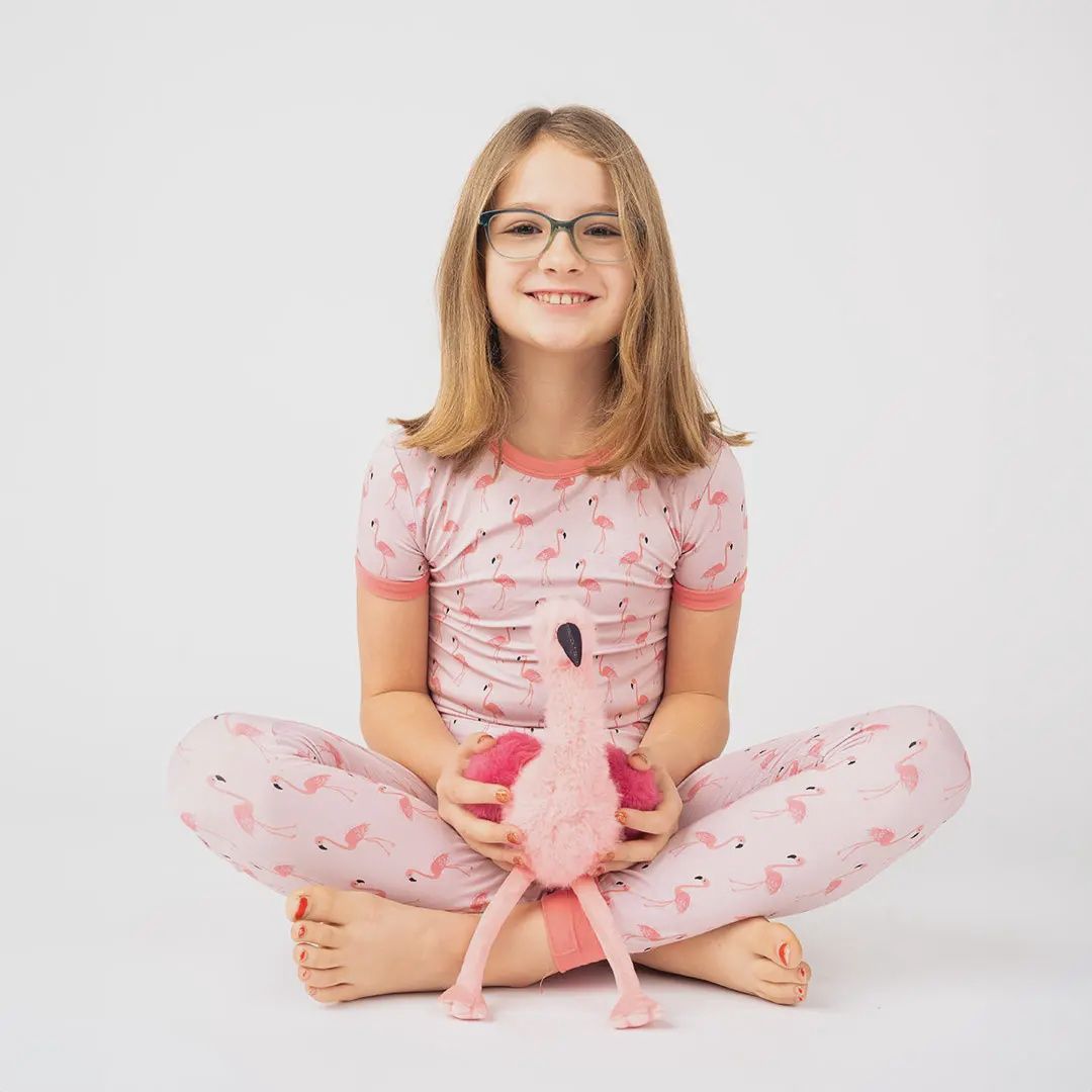 Fancy Flamingos Short Sleeve PJ Set