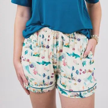 Coral Reef Bamboo Pajama Shorts