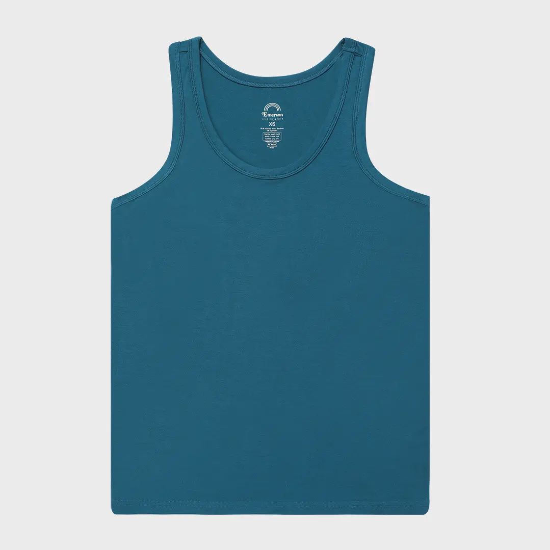 Ocean Blue Womens Bamboo Sleep Tank