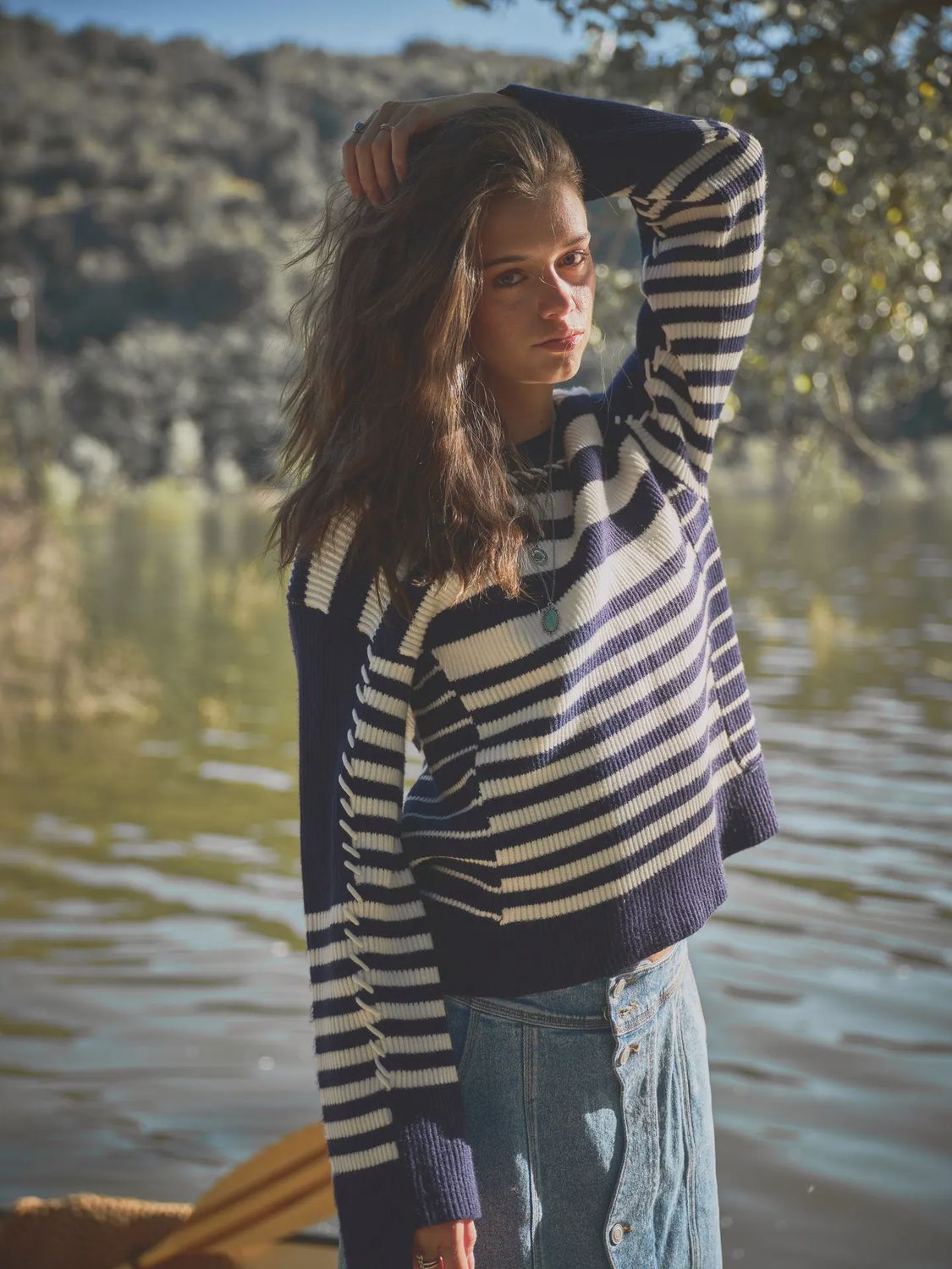 Multi Stripe Loop Nautical Sweater