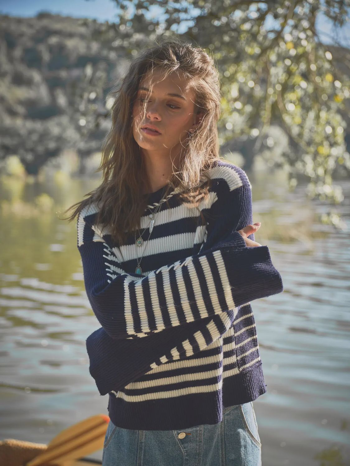 Multi Stripe Loop Nautical Sweater