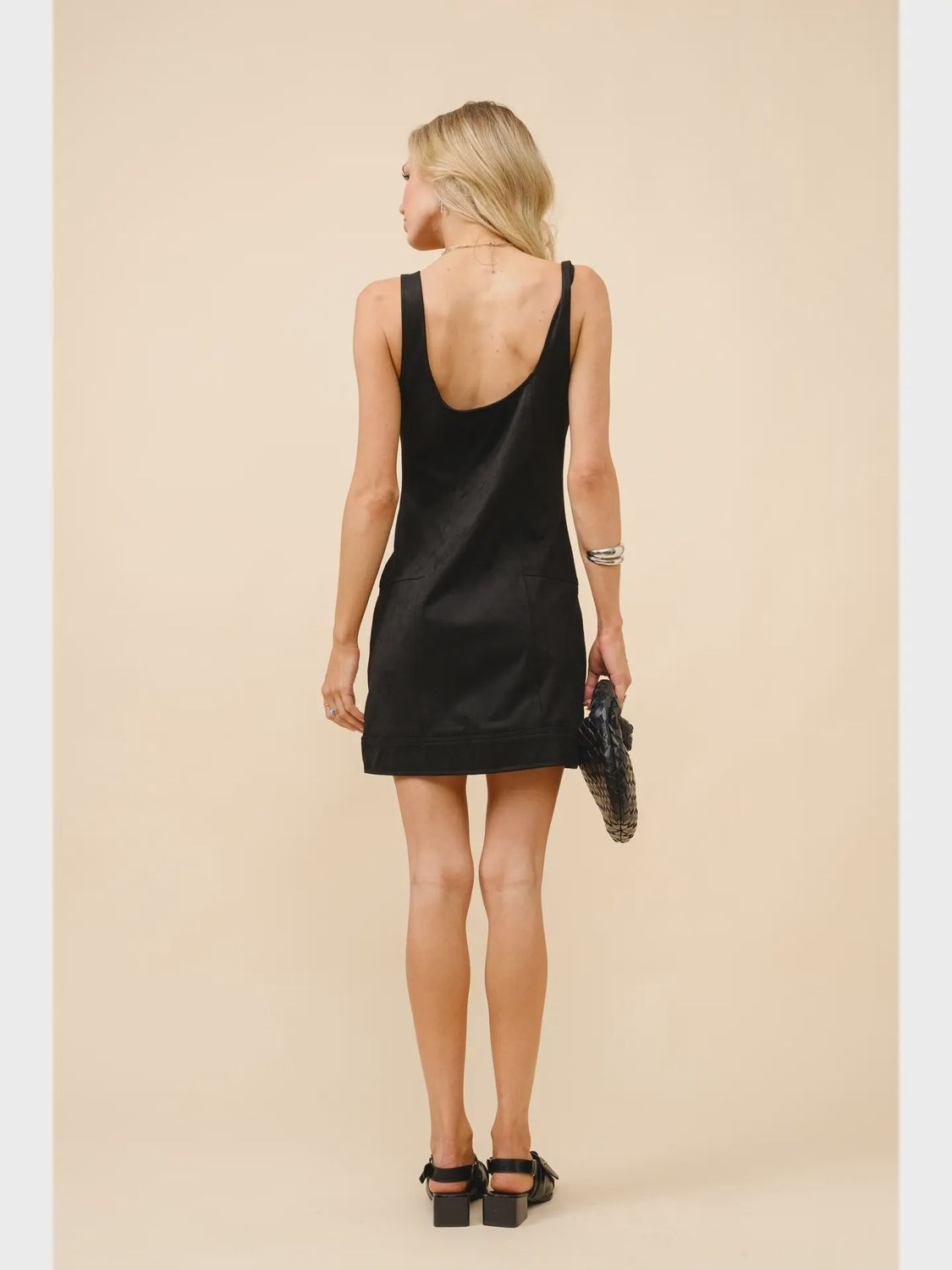 Suede Western Buckle Mini Dress