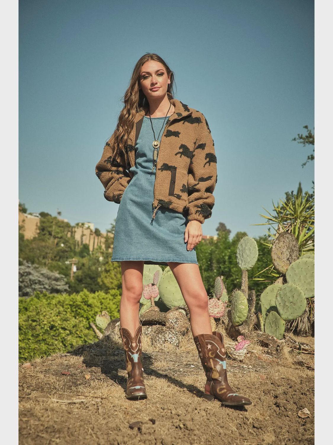 Wild Sherpa Oversized Zip-Up Jacket