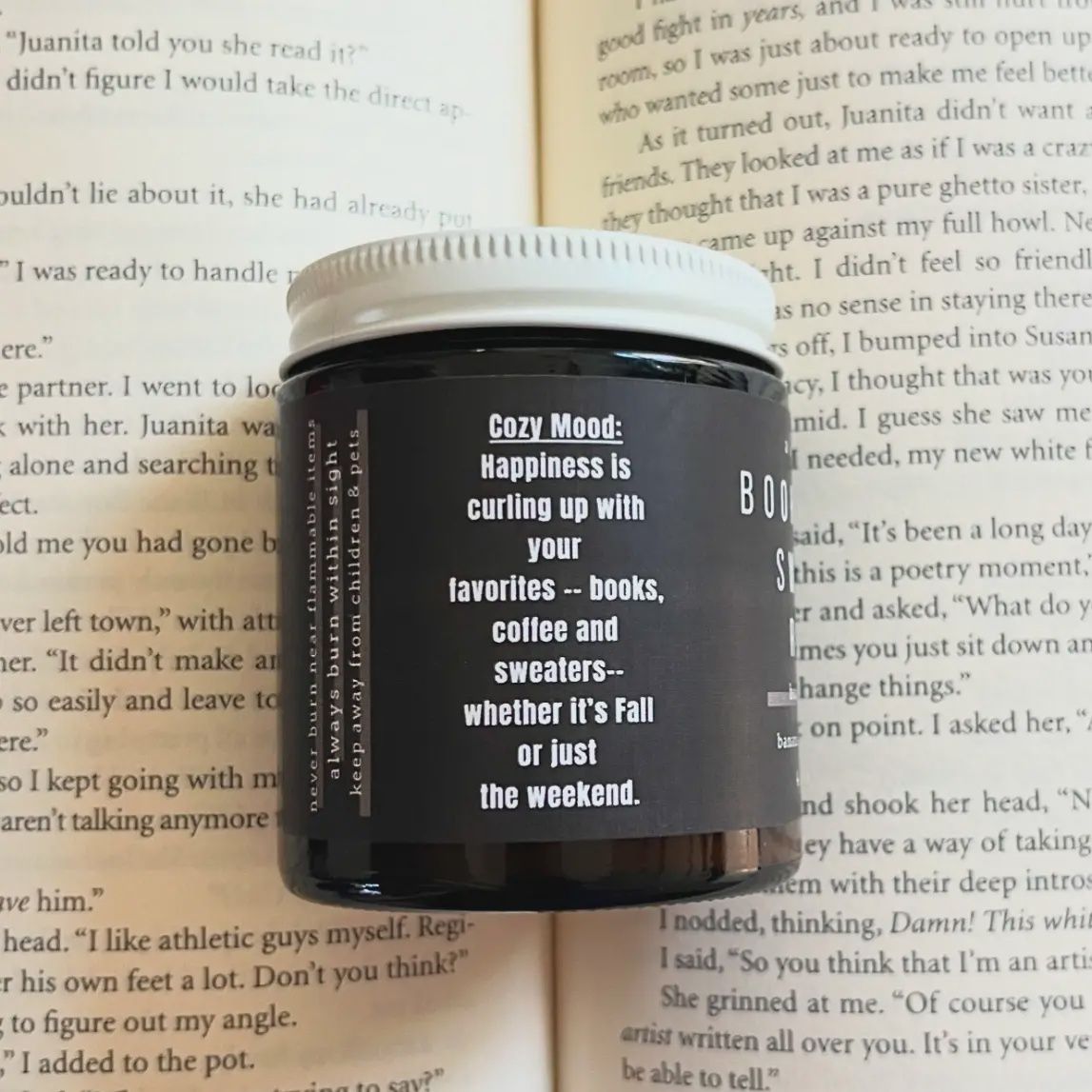 Book Coffee Sweater Repeat | Bookish Candle