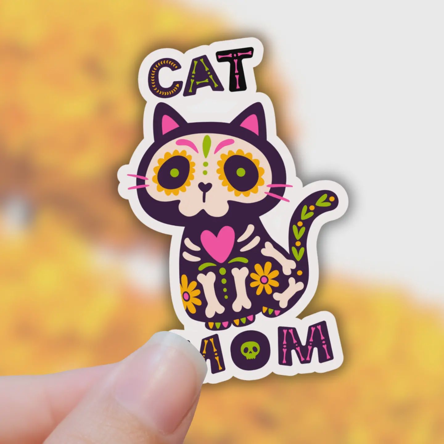 Latina Sticker Cat Mom