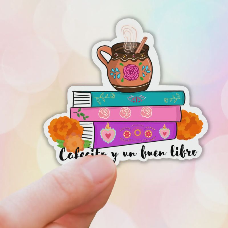 Cafecito y un buen Latina Sticker