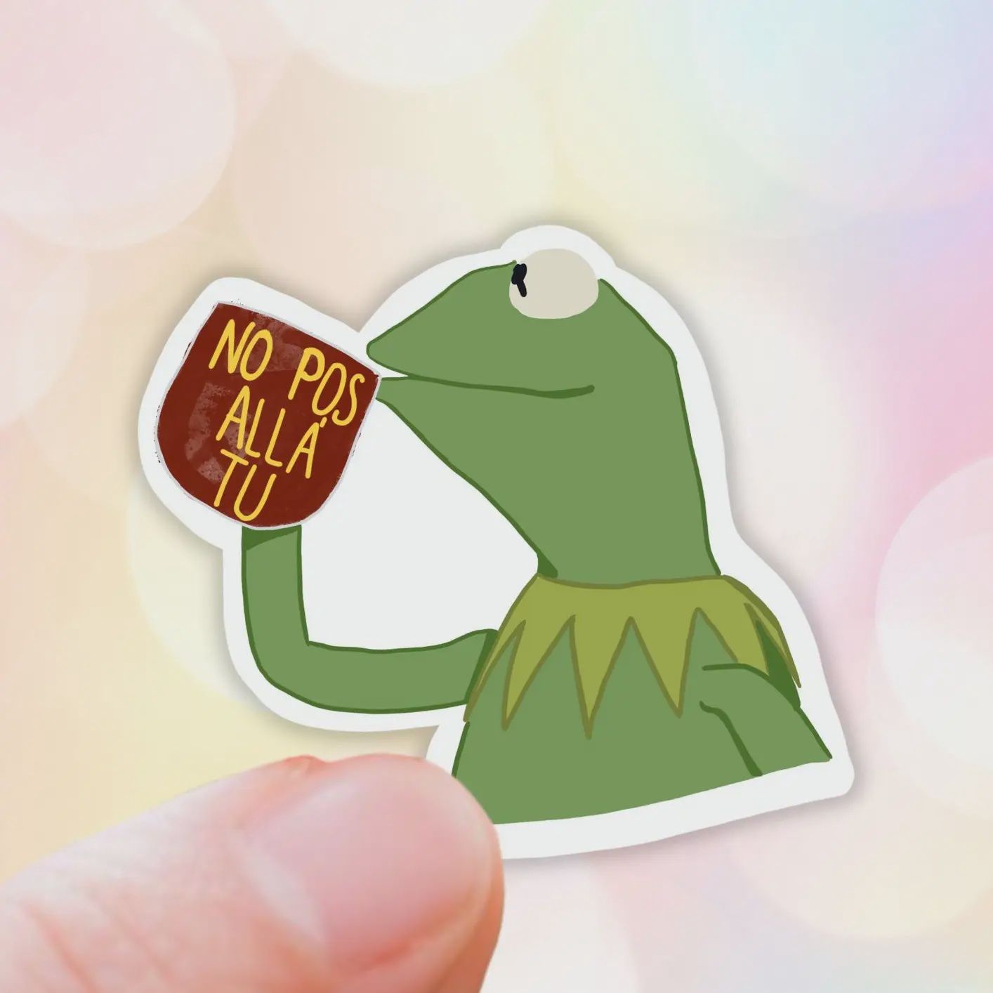 No Pos Alla Tu Funny Sticker
