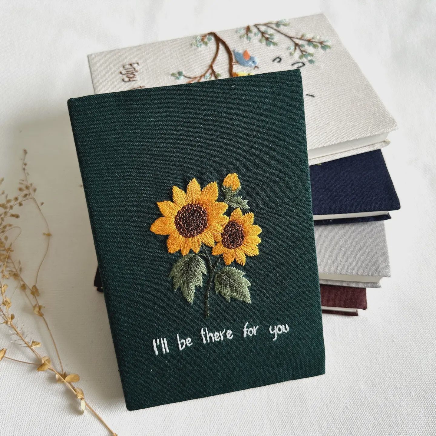 Handmade Journal with Cute Embroidery &amp; Inspirational Quote, Collection Rory