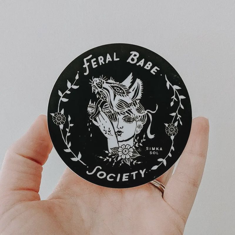 Feral Babe Society - 3&quot; Vinyl Sticker
