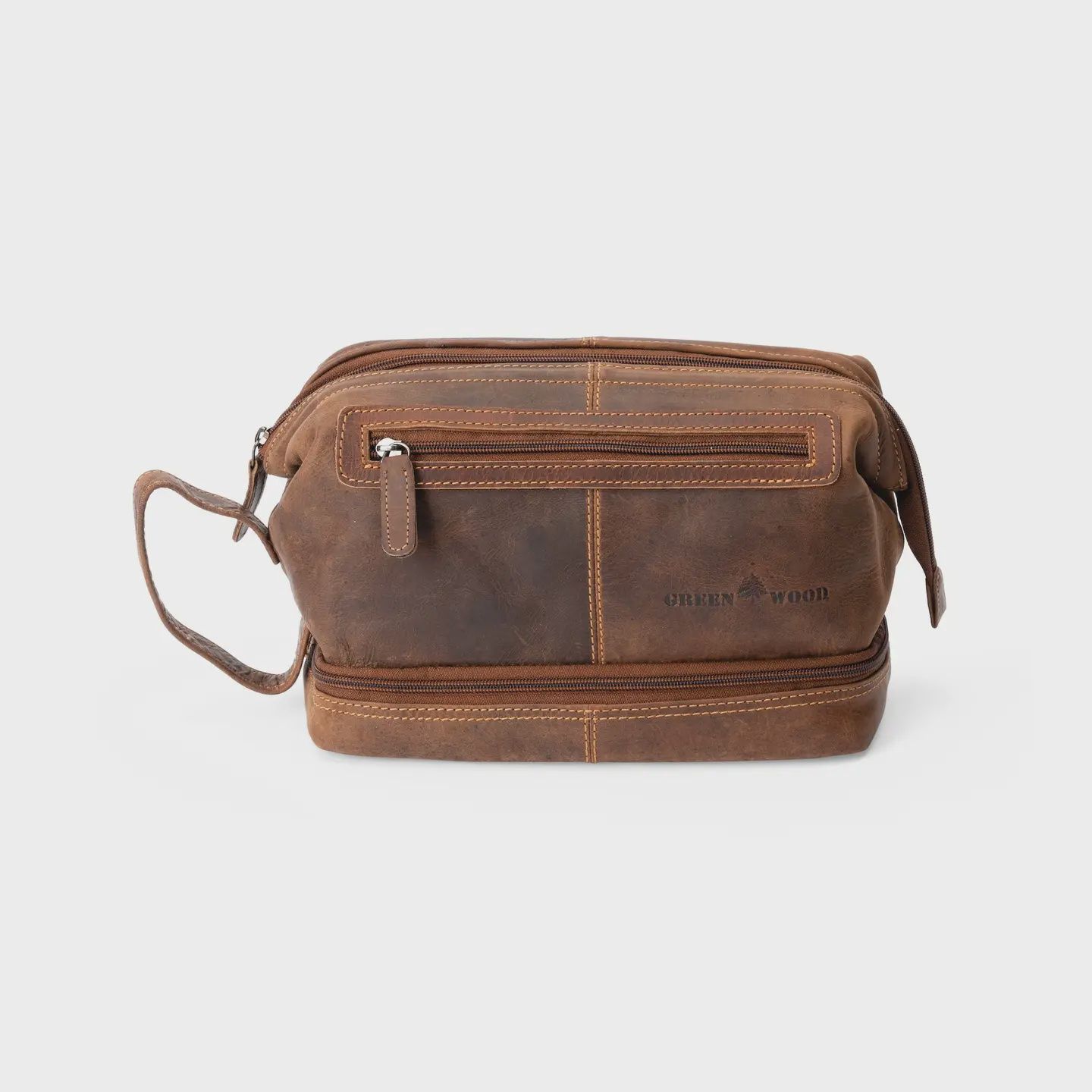 Napier Leather Toiletry Bag - Sandal