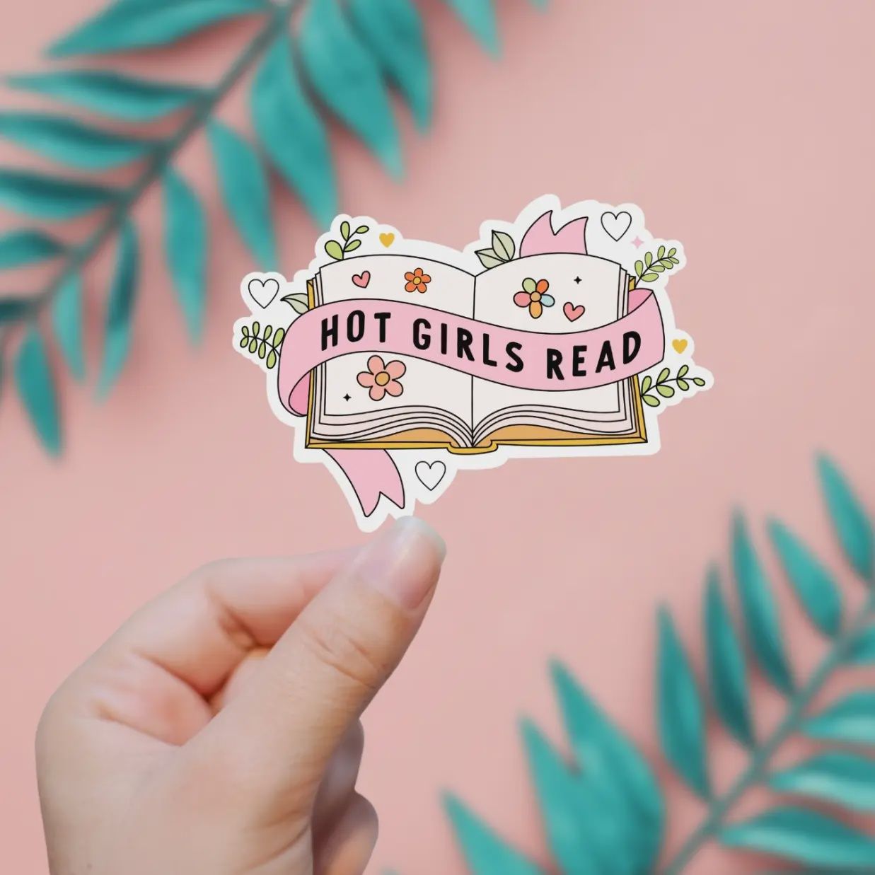 Hot Girls Read Sticker