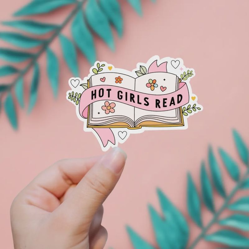 Hot Girls Read Sticker