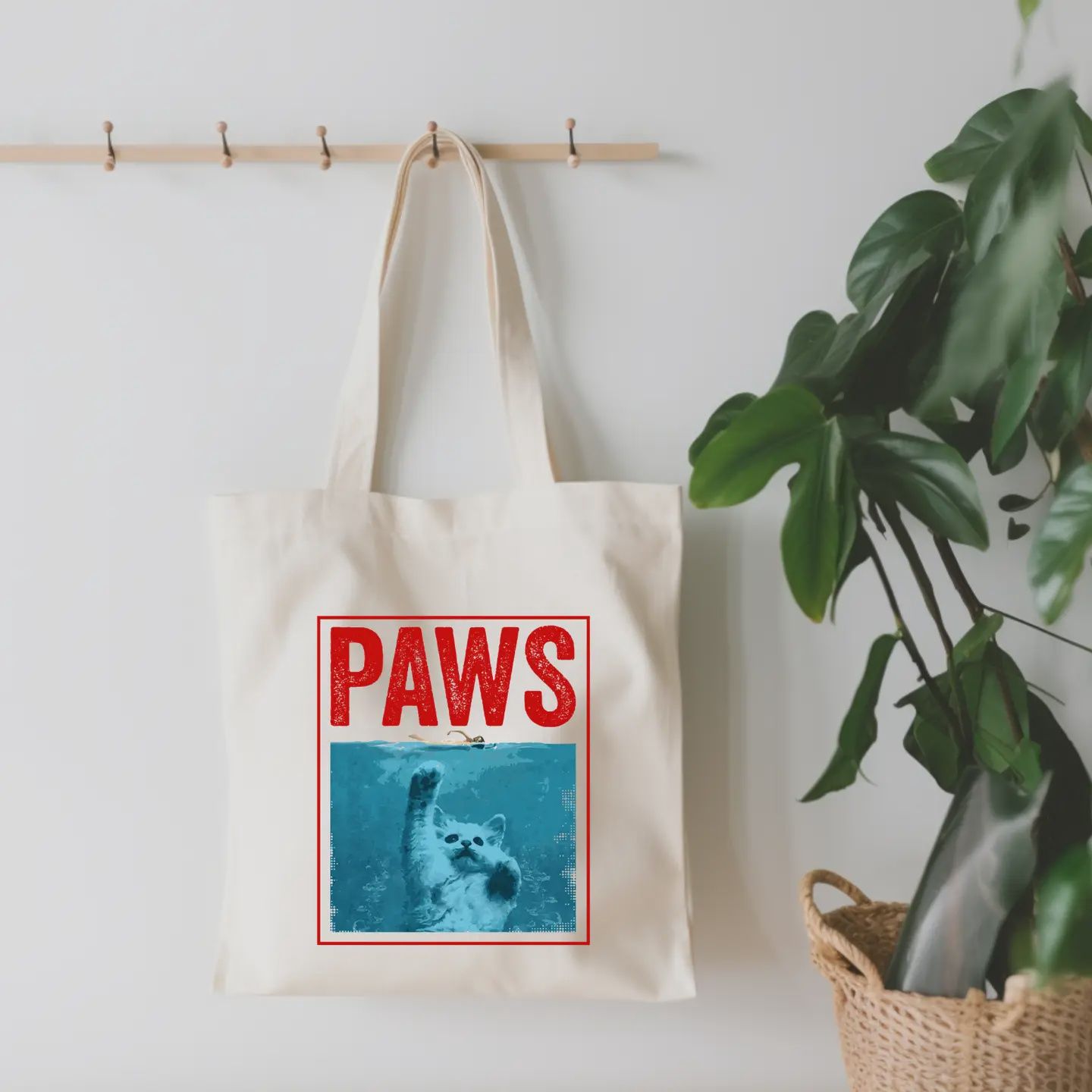 Paws Canvas Tote Bag