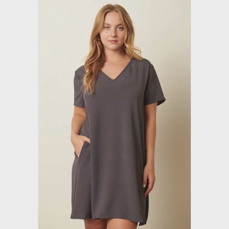Plus Airflow Short Sleeve Shift Dress