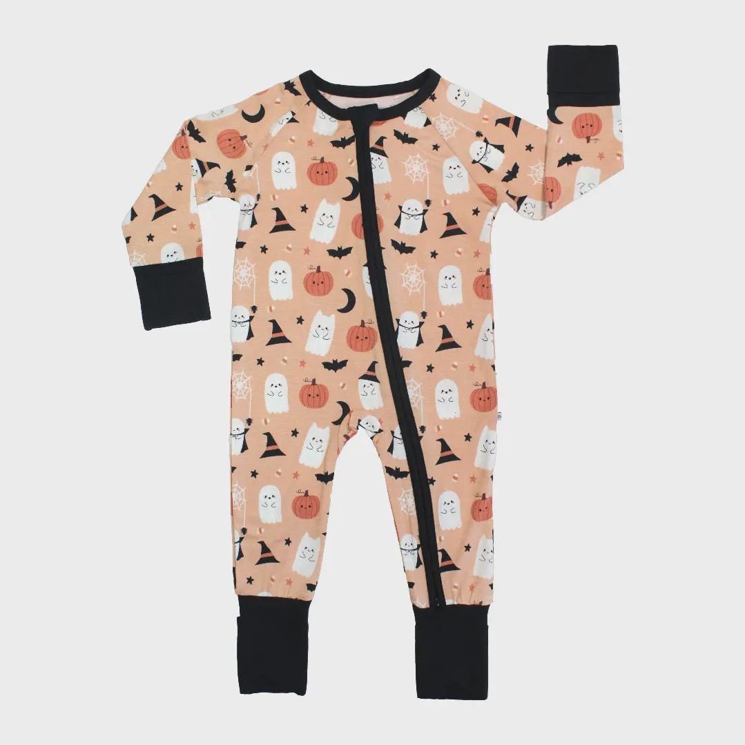 Boo-Tastic Halloween Glow in the Dark Bamboo Baby Pajamas, Size: 3-6