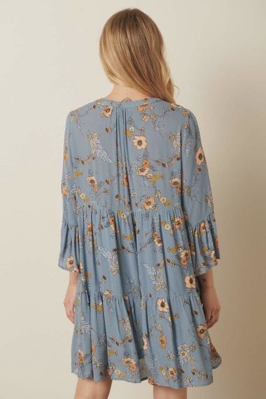 Flower Print Babydoll Dress