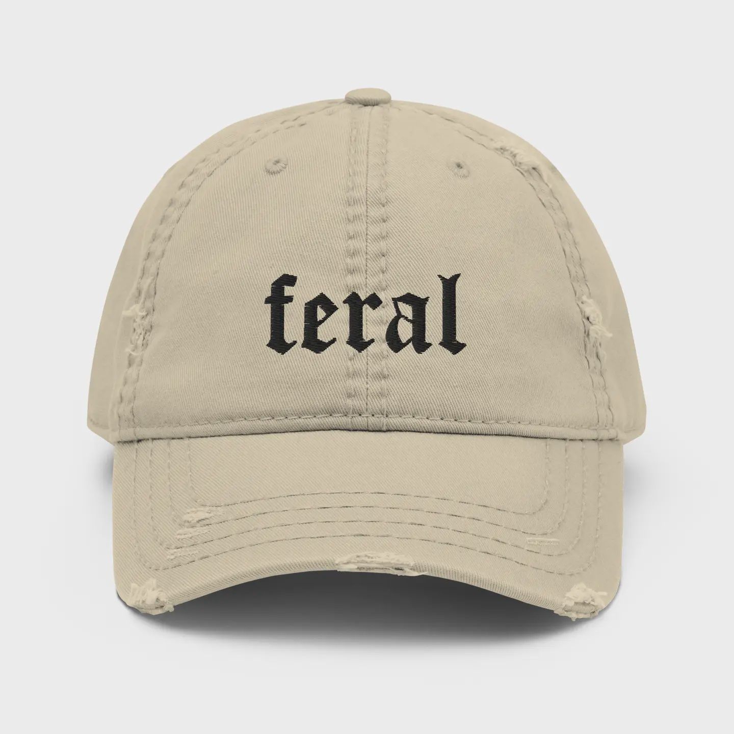 Feral Blackout Distressed Dad Hat