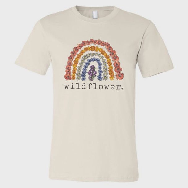 &quot;Wildflower&quot; Rainbow Tee/Adult